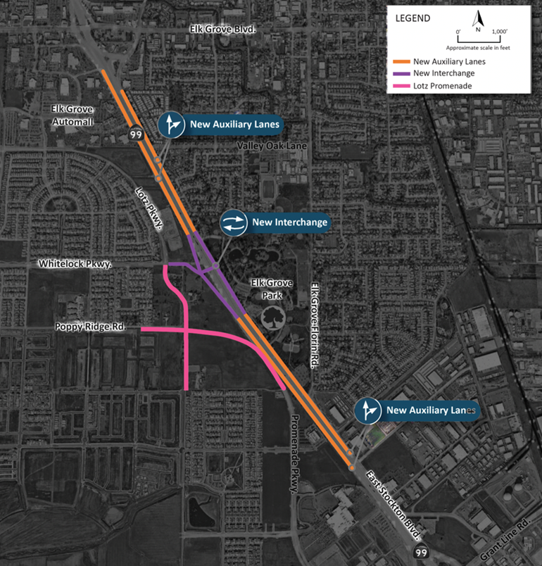 An image of the project limits