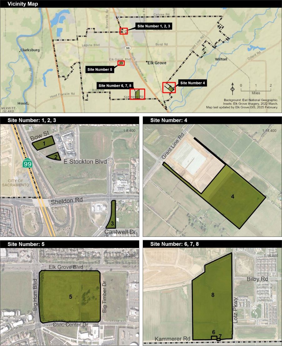 maps outlining surplus land