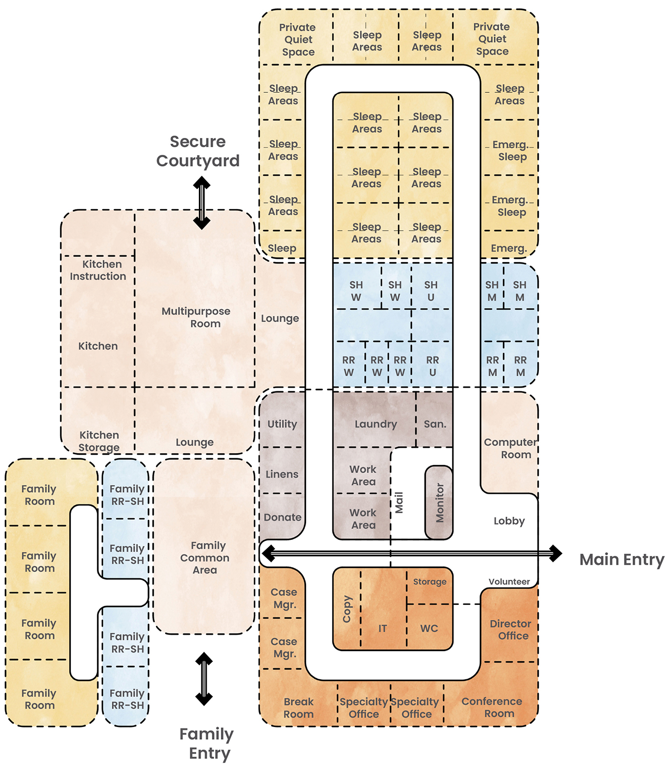 a computer drawing of a site layout