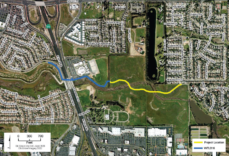"Image of the Project showing location of the multiuse corridor"