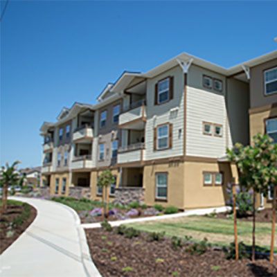 exterior of Avery gardens apartment building