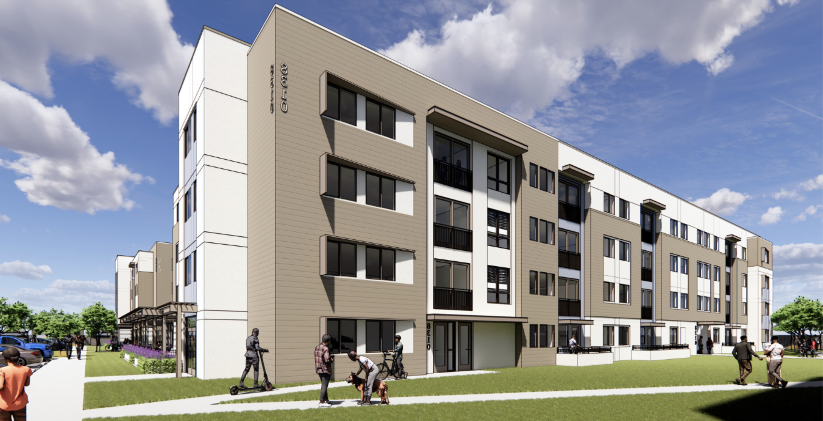 "Rendering of Pardes 2 apartment building"