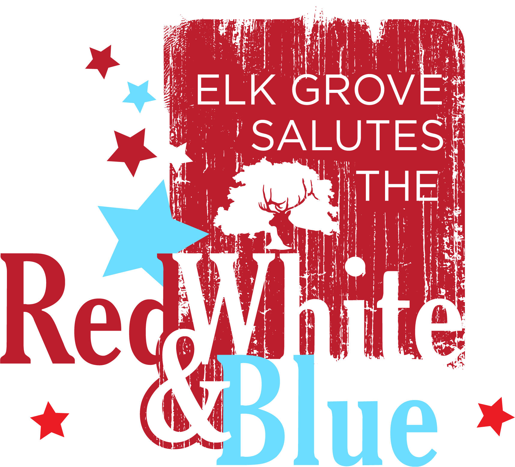 red white and blue logo